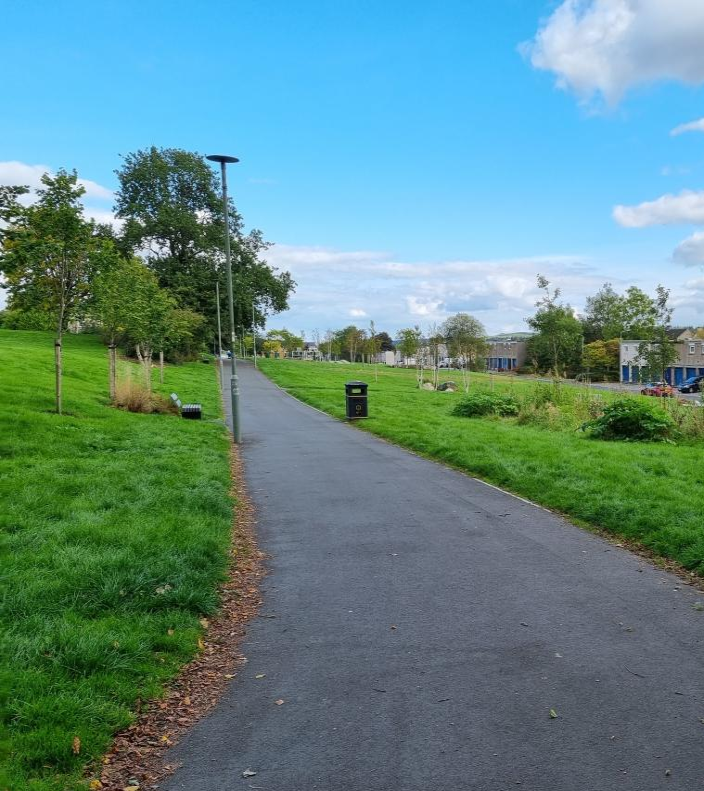 Photo of path with grass either side 